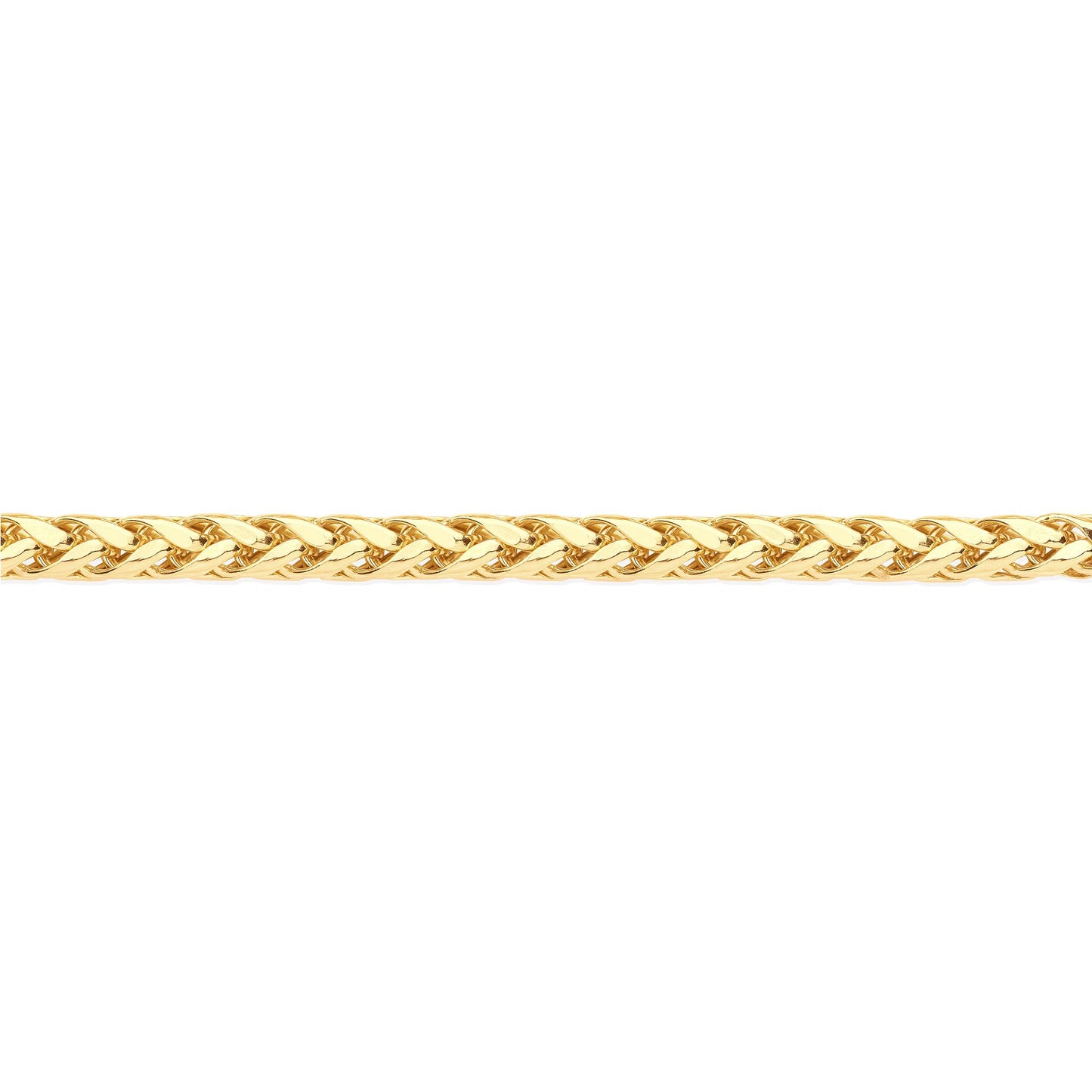 9ct Gold  Spiga 3.5mm Chain Link Bracelet, 7.5 inch 19cm - JBB030