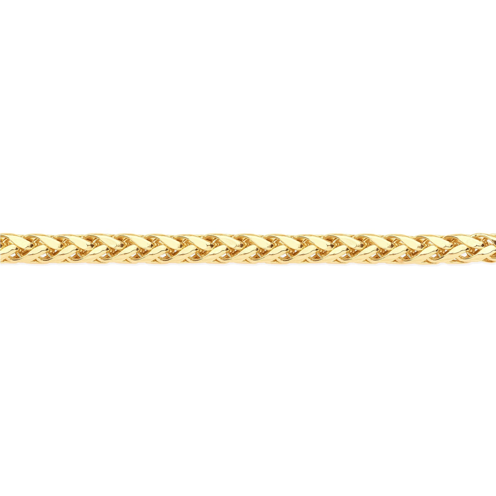9ct Gold  Spiga 3.5mm Chain Link Bracelet, 7.5 inch 19cm - JBB030