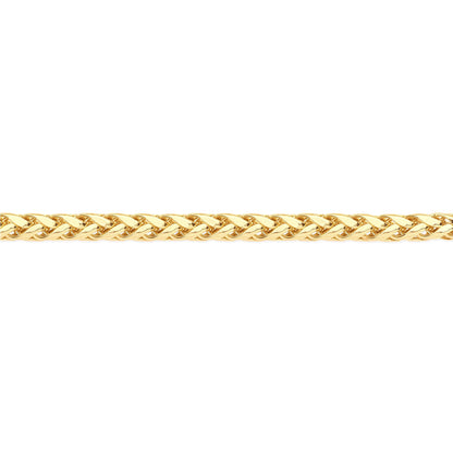 9ct Gold  Spiga 3.5mm Chain Link Bracelet, 7.5 inch 19cm - JBB030