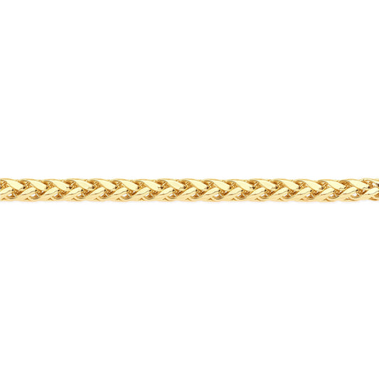 9ct Gold  Spiga 3.5mm Chain Link Bracelet, 7.5 inch 19cm - JBB030