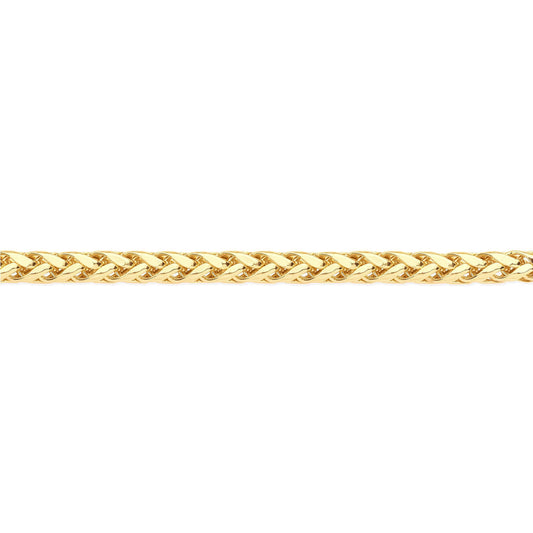 9ct Gold  Spiga 3.5mm Chain Link Bracelet, 7.5 inch 19cm - JBB030