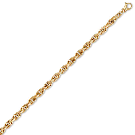 9ct Gold  Victorian Prince Of Wales 6mm Necklace 18inch 45cm - JBB175-18