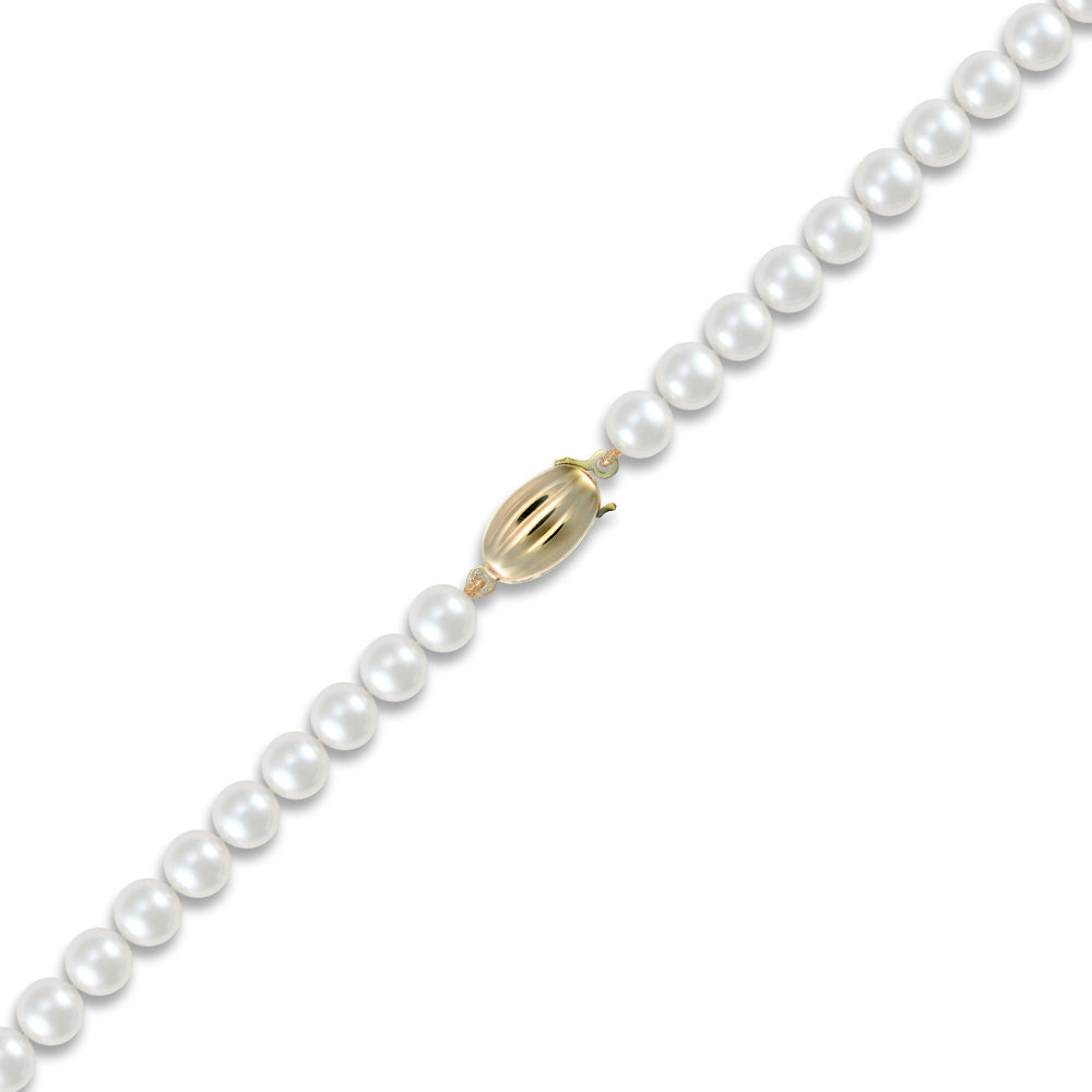 9ct Gold  Clasp Akoya Pearl Elegant Necklace 6.5mm - JBB261