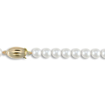 9ct Gold  Clasp Akoya Pearl Elegant Necklace 6.5mm - JBB261