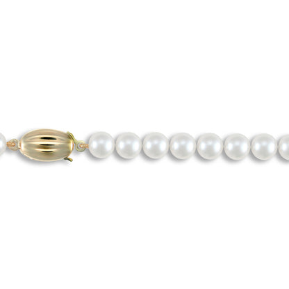 9ct Gold  Clasp Akoya Pearl Elegant Bracelet 6.5mm 7.5 inch - JBB261