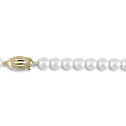 9ct Gold  Clasp Akoya Pearl Elegant Bracelet 6.5mm 7.5 inch - JBB261