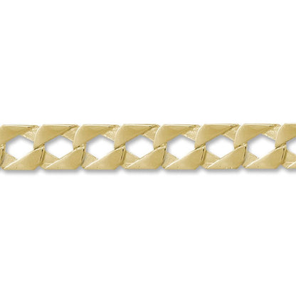 Mens 9ct Gold  Denmark Curb 14mm Cast Chain Necklace - JBB291