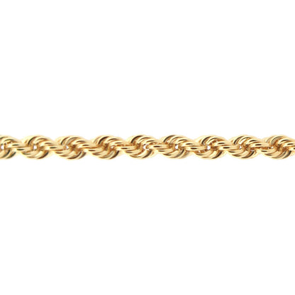 9ct Gold  Diamond Cut Hollow Rope 2mm Chain Necklace - JBB325B