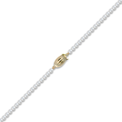 9ct Gold  Clasp Akoya Pearl Elegant Necklace 4-4.5mm - JBB335