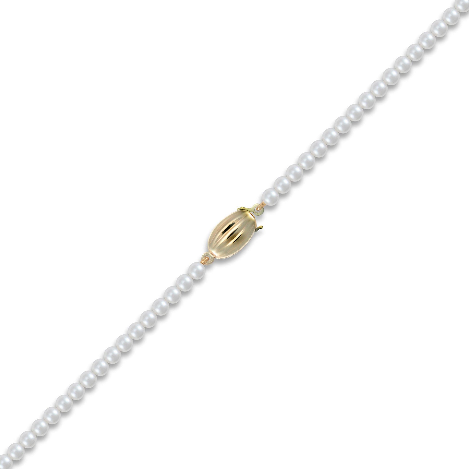 9ct Gold  Clasp Akoya Pearl Elegant Necklace 4-4.5mm - JBB335