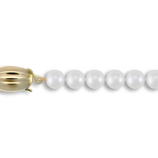 9ct Gold  Clasp Akoya Pearl Elegant Necklace 6-6.5mm - JBB338