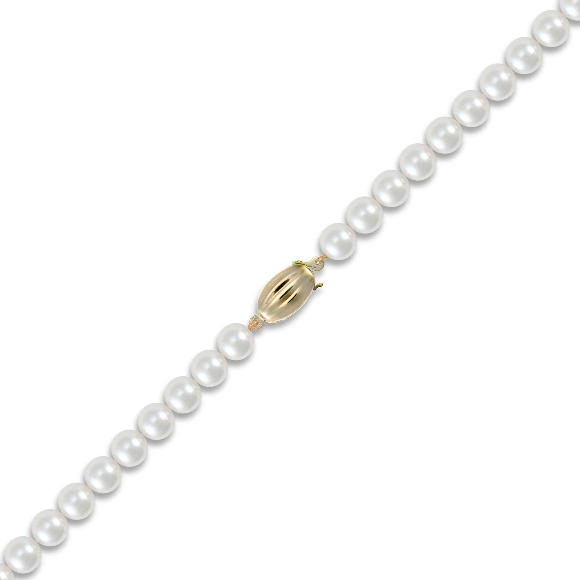9ct Gold  Clasp Akoya Pearl Elegant Necklace 7-7.5mm - JBB339