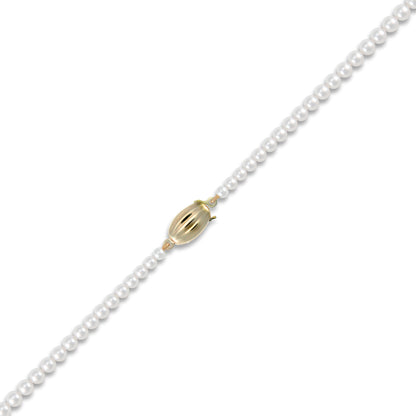 9ct Gold  Clasp Akoya Pearl Graduated Necklace 4-7mm - JBB341