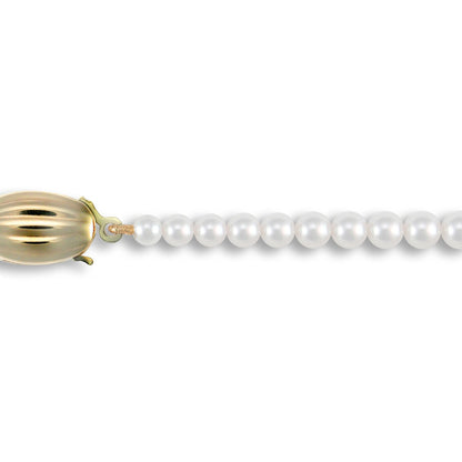 9ct Gold  Clasp Akoya Pearl Graduated Necklace 4-7mm - JBB341