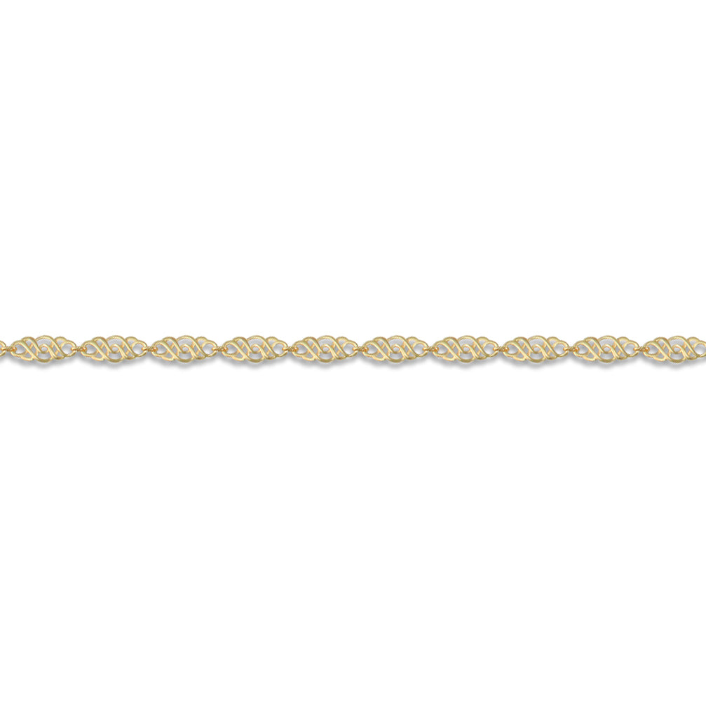 Ladies 9ct Gold  Celtic Style 6mm Gauge Bracelet - JBB344