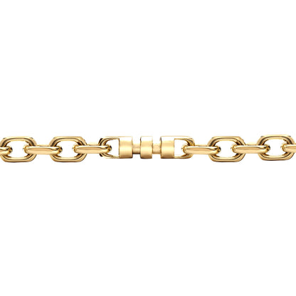 9ct Gold  Spindle Oval 5mm Belcher Bracelet, 7.5 inch 19cm - JBB364