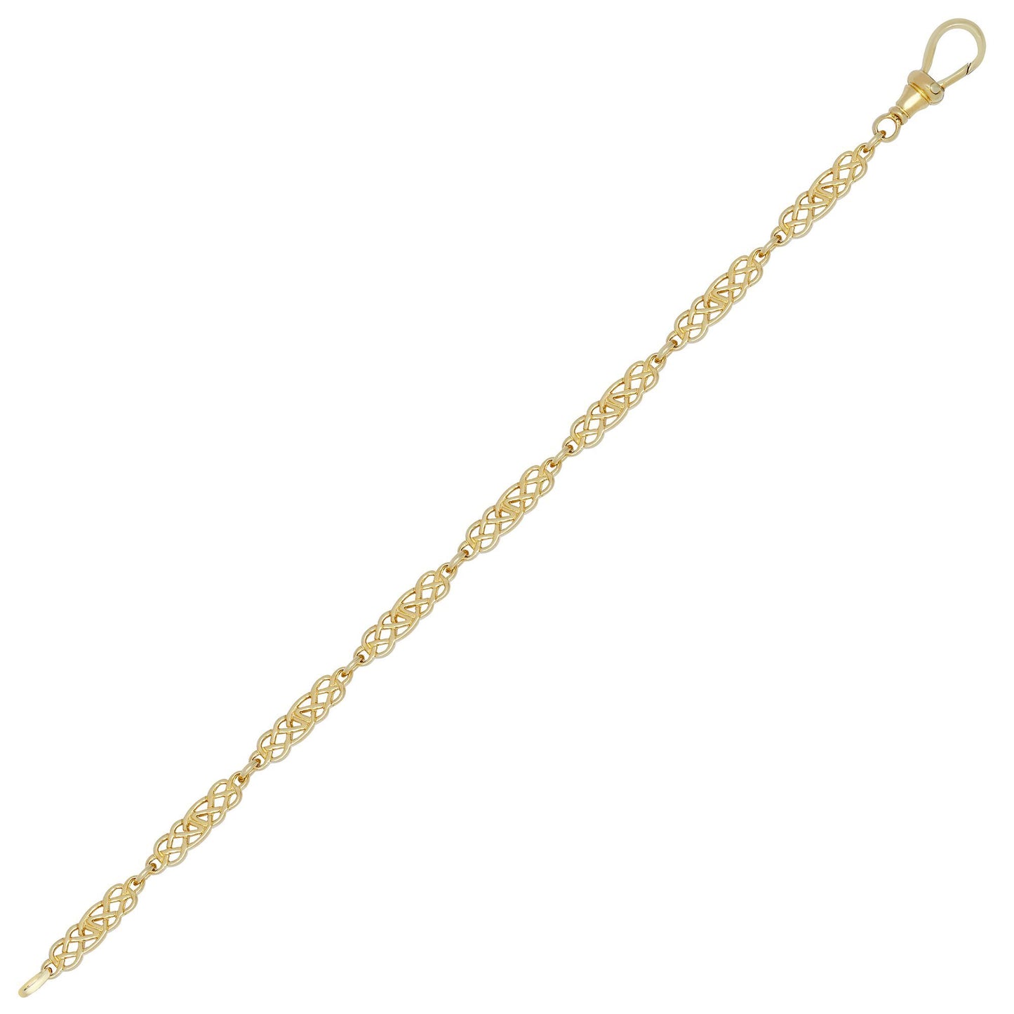 9ct Gold  Hebridean Celtic Knot 5mm Chain Link Bracelet 7.5inch - JBB396