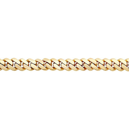 9ct Gold  Domed Cuban Curb 7mm Chain Link Necklace - JBB453