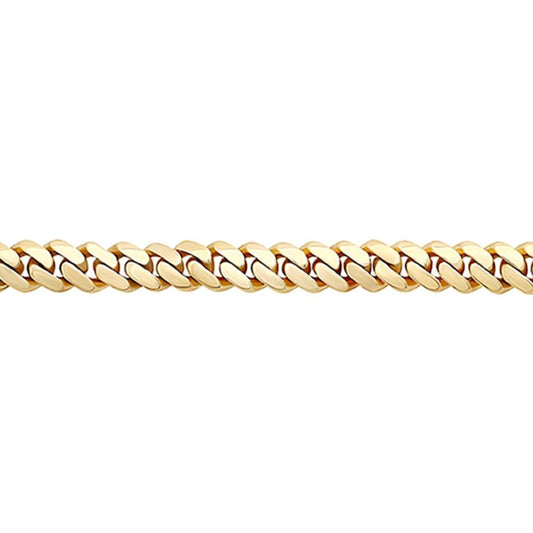 9ct Gold  Domed Cuban Curb 7mm Chain Link Necklace - JBB453