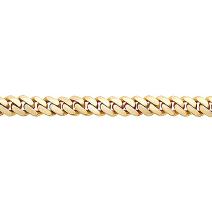 9ct Gold  Domed Cuban Curb 7mm Chain Link Necklace - JBB453