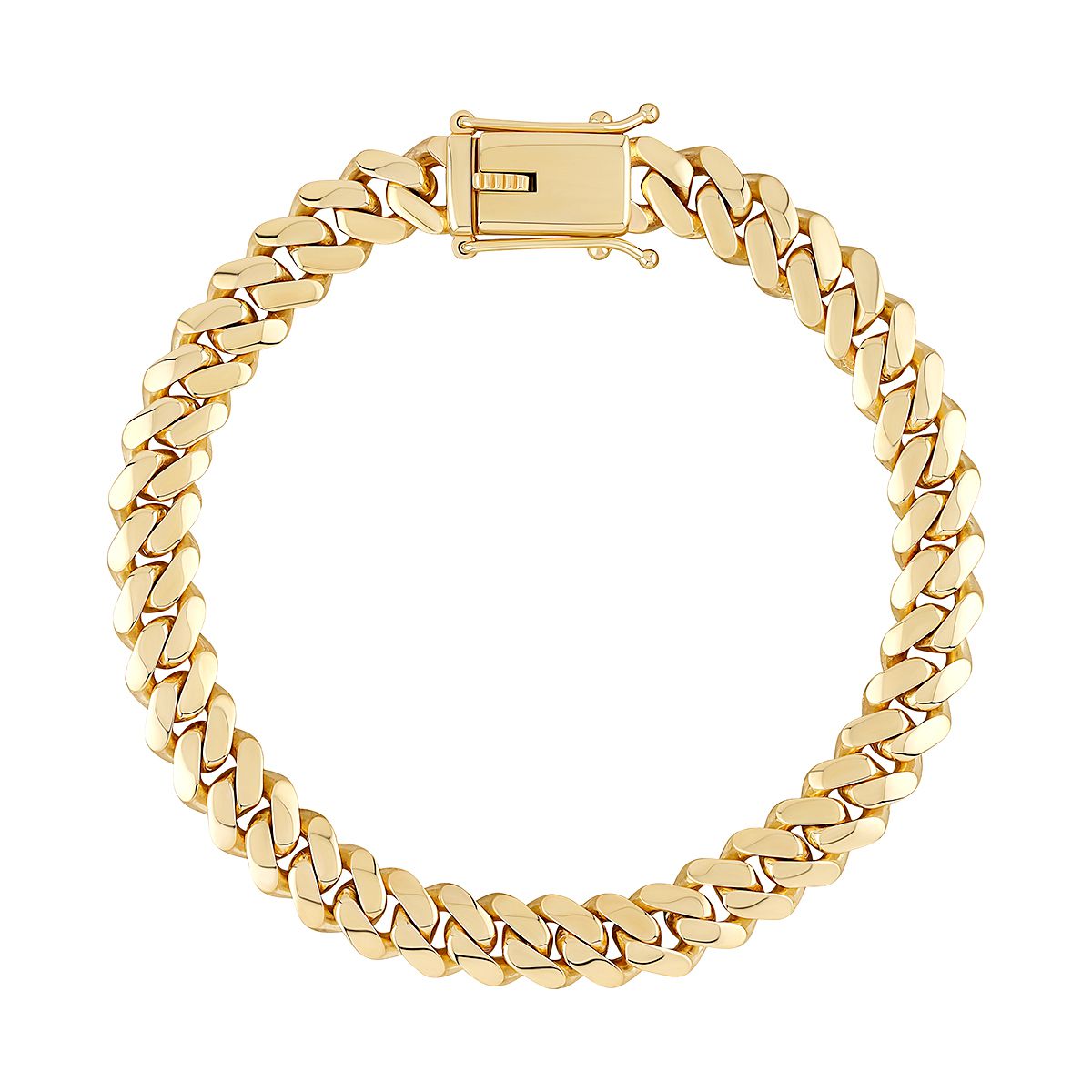 9ct Gold  Domed Cuban Curb 8.5mm Chain Link Bracelet 8.5 inch 21cm - JBB454