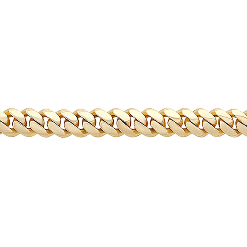 9ct Gold  Domed Cuban Curb 8.5mm Chain Link Necklace - JBB454