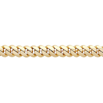 9ct Gold  Domed Cuban Curb 8.5mm Chain Link Necklace - JBB454