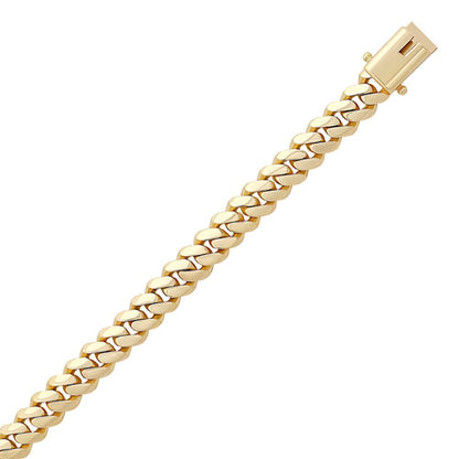 9ct Gold  Domed Cuban Curb 8.5mm Chain Link Necklace - JBB454