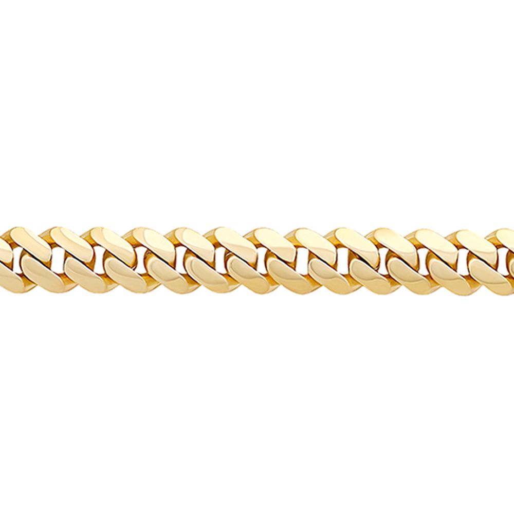 9ct Gold  Domed Cuban Curb 10mm Chain Link Necklace - JBB455