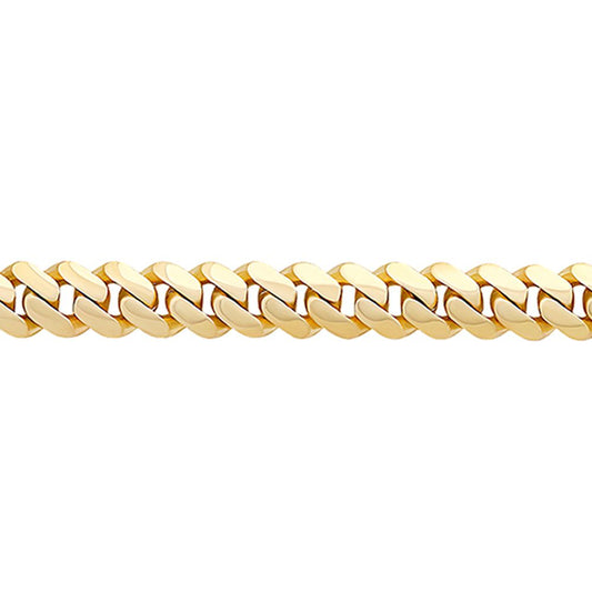 9ct Gold  Domed Cuban Curb 10mm Chain Link Necklace - JBB455