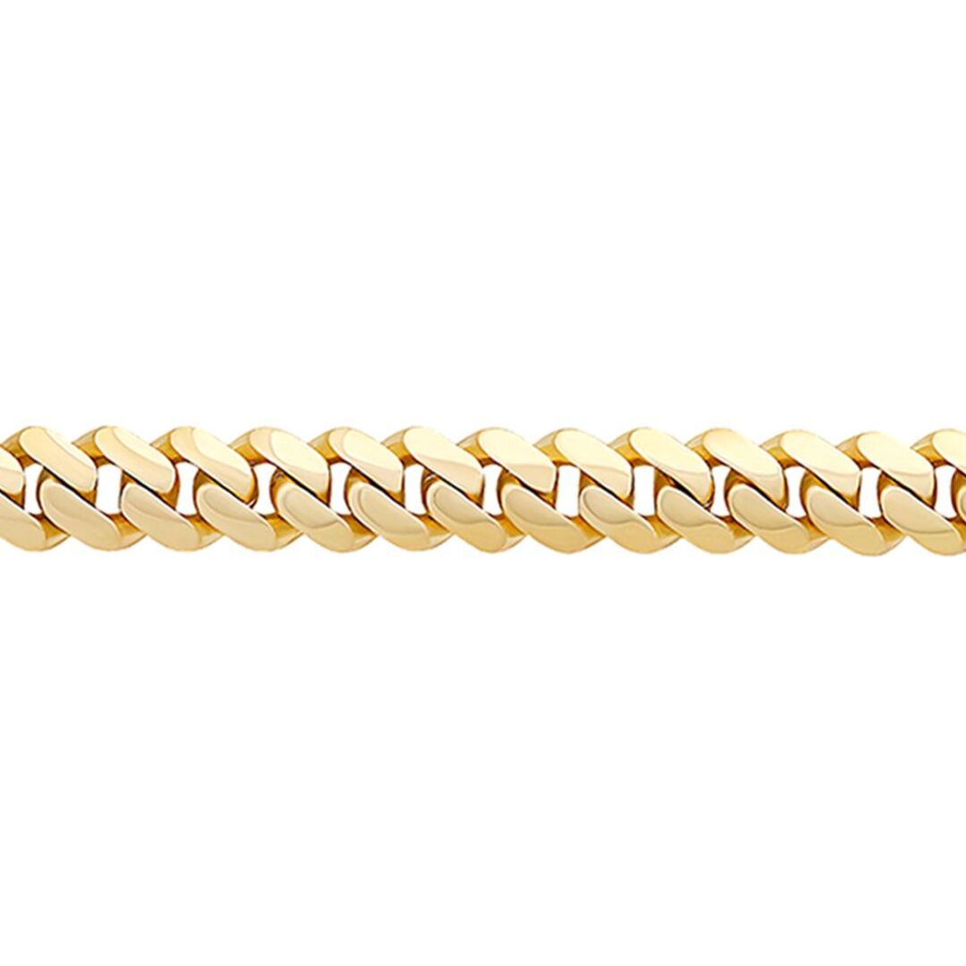 9ct Gold  Domed Cuban Curb 10mm Chain Link Necklace - JBB455