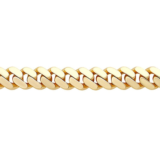9ct Gold  Domed Cuban Curb 12mm Chain Link Necklace - JBB456