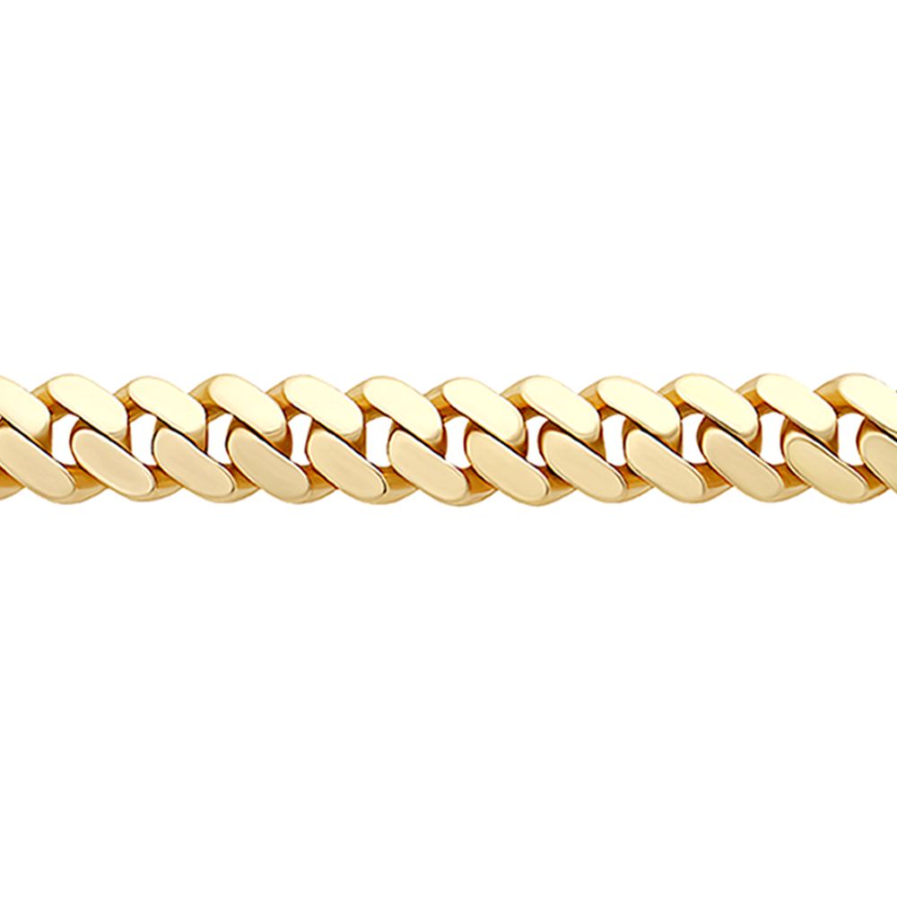 9ct Gold  Domed Cuban Curb 12mm Chain Link Necklace - JBB456