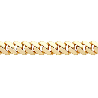 9ct Gold  Domed Cuban Curb 12mm Chain Link Necklace - JBB456