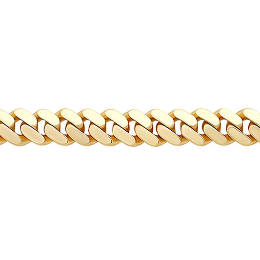 9ct Gold  Domed Cuban Curb 12mm Chain Link Necklace - JBB456