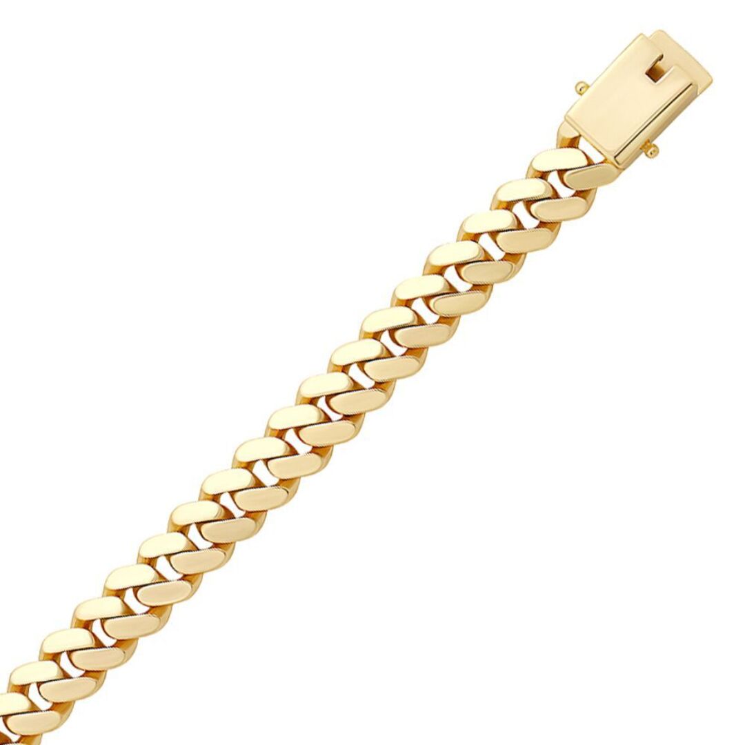 9ct Gold  Domed Cuban Curb 12mm Chain Link Necklace - JBB456