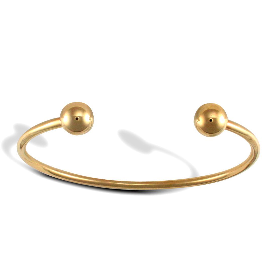 Ladies Solid 9ct Gold  Torque 2.5mm Bangle Bracelet - JBG089
