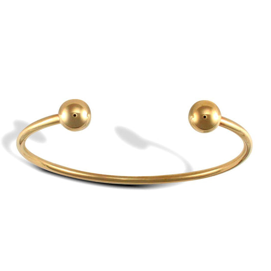 Ladies Solid 9ct Gold  Torque 2.5mm Bangle Bracelet - JBG089