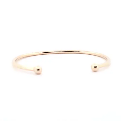 Ladies Solid 9ct Gold  Torque 2.5mm Bangle Bracelet - JBG089