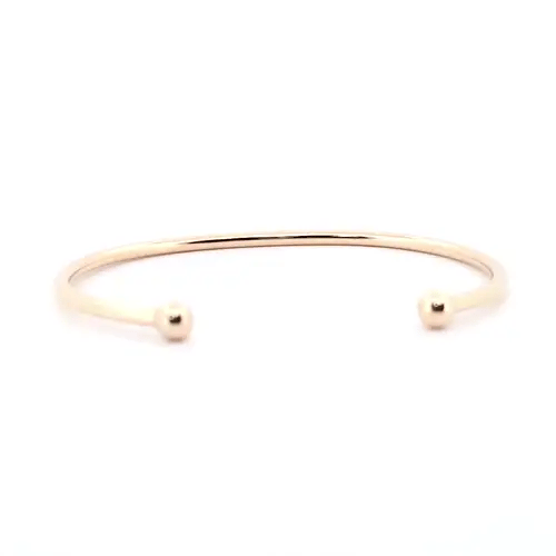 Ladies Solid 9ct Gold  Torque 2.5mm Bangle Bracelet - JBG089