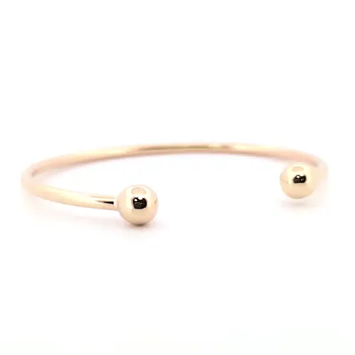 Mens Solid 9ct Gold  Torque 3mm Bangle Bracelet - JBG102