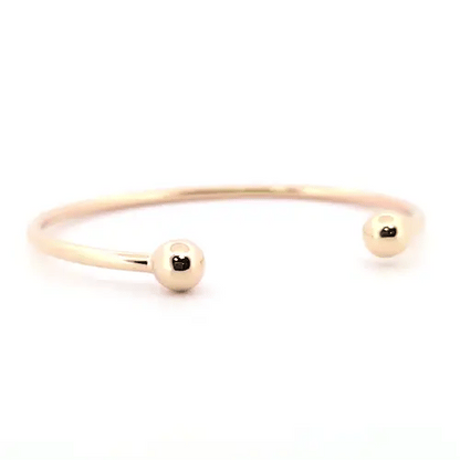 Mens Solid 9ct Gold  Torque 3mm Bangle Bracelet - JBG102