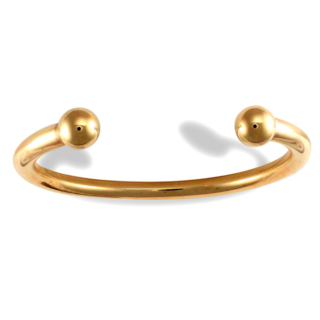 Mens 9ct Gold  Heavyweight Torque 6mm Bangle Bracelet - JBG107