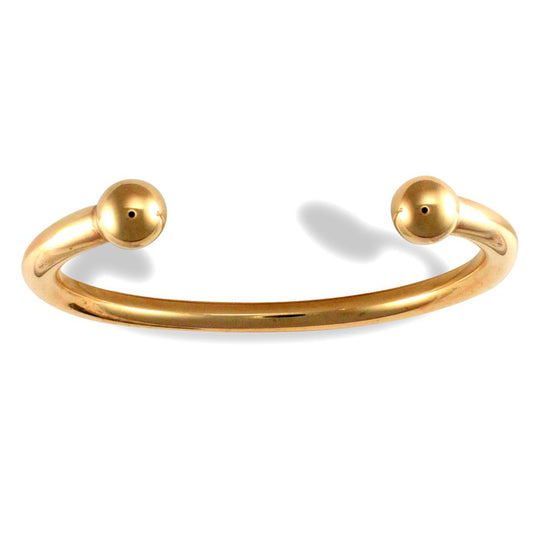 Mens 9ct Gold  Heavyweight Torque 6mm Bangle Bracelet - JBG107