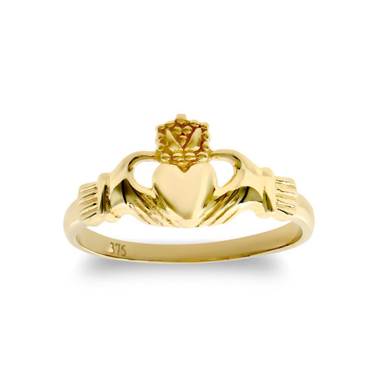 Kids Solid 9ct Gold  Claddagh (Chladaigh) Baby Ring - JBR002