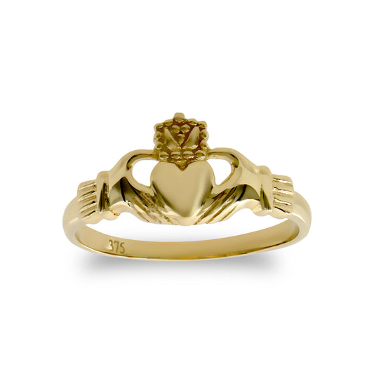 Kids Solid 9ct Gold  Claddagh (Chladaigh) Baby Ring - JBR002