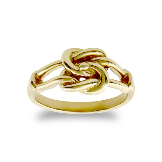 Kids Solid 9ct Gold  Double Knot Baby Ring - JBR014