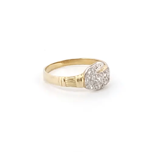 9ct Gold  CZ Boxing Glove Baby Ring - JBR026