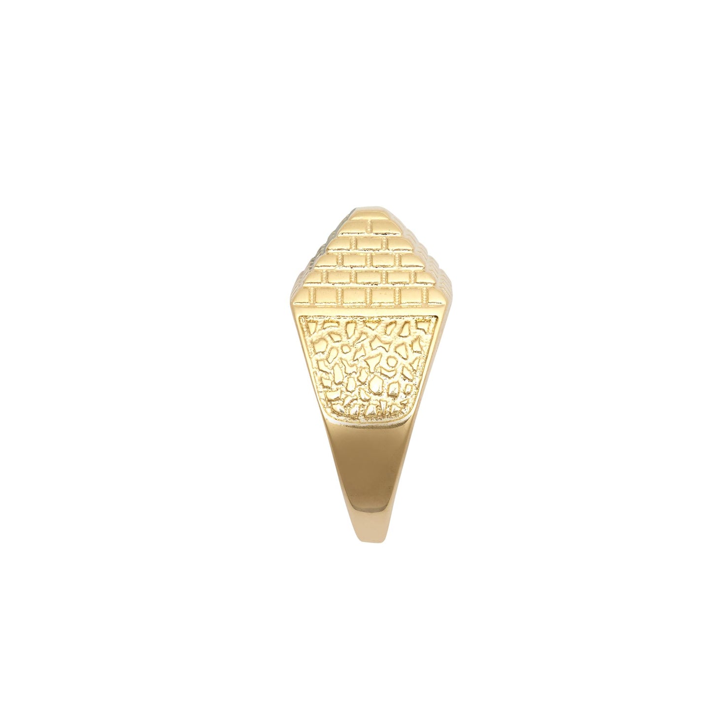 9ct Gold  Egyptian Pyramid 10mm Signet Baby Pinky Ring - JBR035