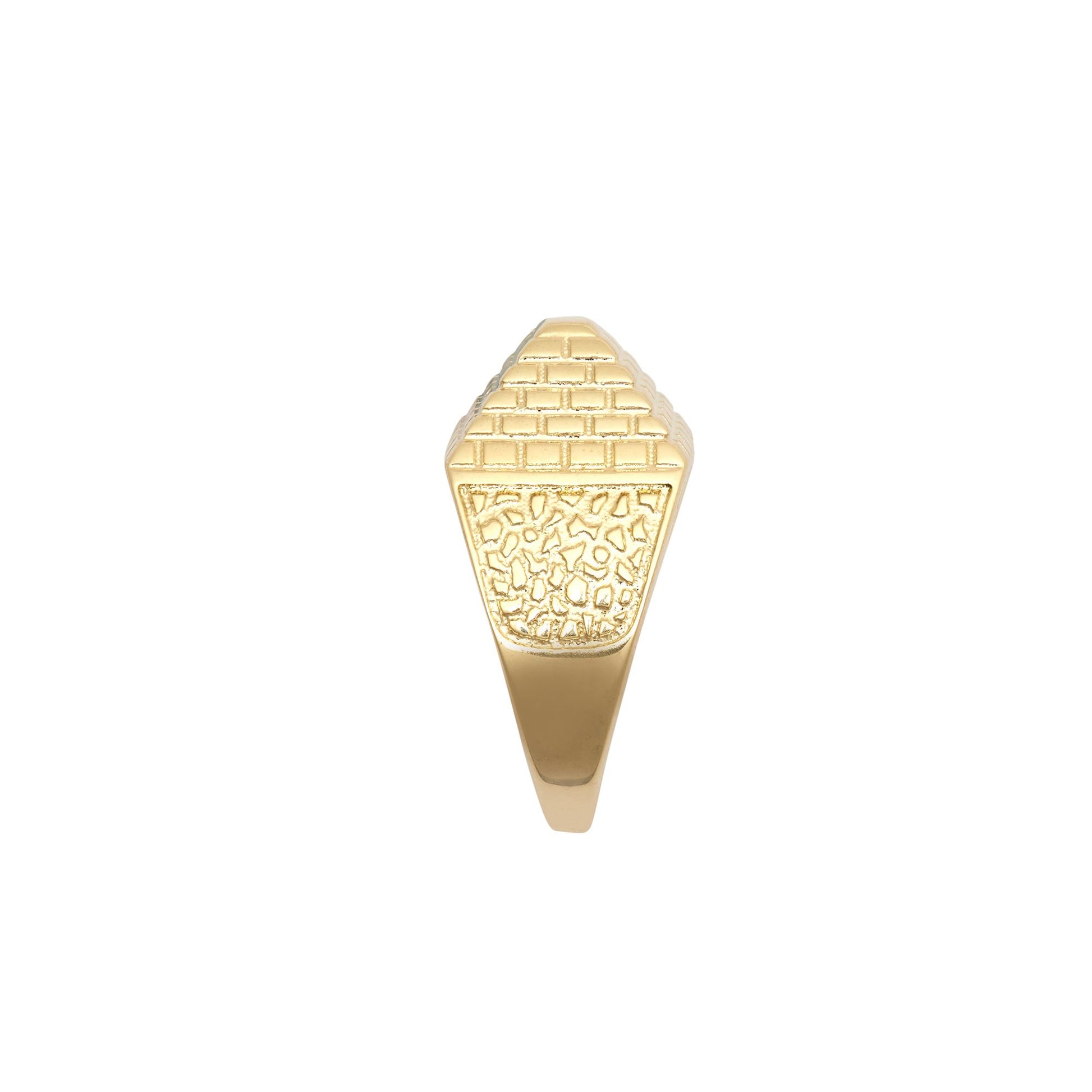 9ct Gold  Egyptian Pyramid 10mm Signet Baby Pinky Ring - JBR035